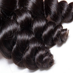 Virgo Raw Indian Virgin Hair Remy Loose Wave Weave Human Hair 1 Bundle Deal-ends