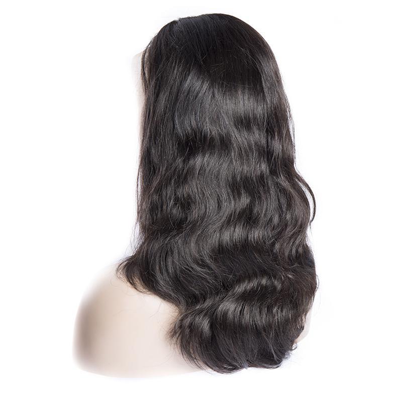 Virgo Hair 180 Density Pre Plucked 360 Lace Frontal Wigs Malaysian Body Wave Human Hair Wigs With Baby Hair-back show