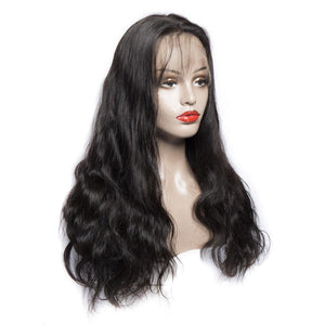 Virgo Hair 180 Density Pre Plucked 360 Lace Wig Raw Indian Body Wave Human Hair Lace Front Wigs For Women-right front