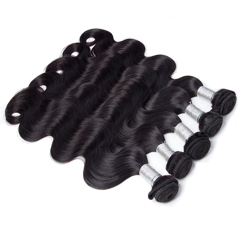 High Quality Malaysian Virgin Remy Body Wave Human Hair 4 Bundles With Lace Closure Deal-body wave hair bundles