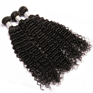 Volysvirgo 100% Virgin Remy Malaysian Curly Hair 3 Bundles With Closure Cheap Sale- 3 pcs