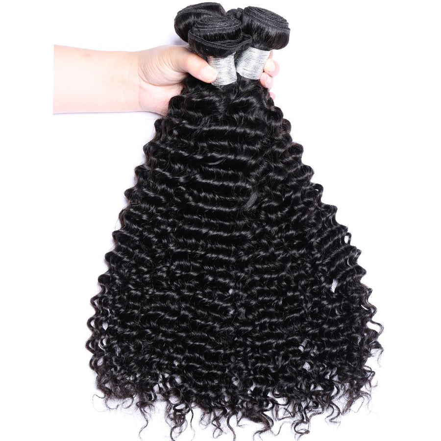 Volysvirgo Virgin Remy Malaysian Curly Hair 3 Bundles With Frontal Closure Online Sales-curly hair bundles