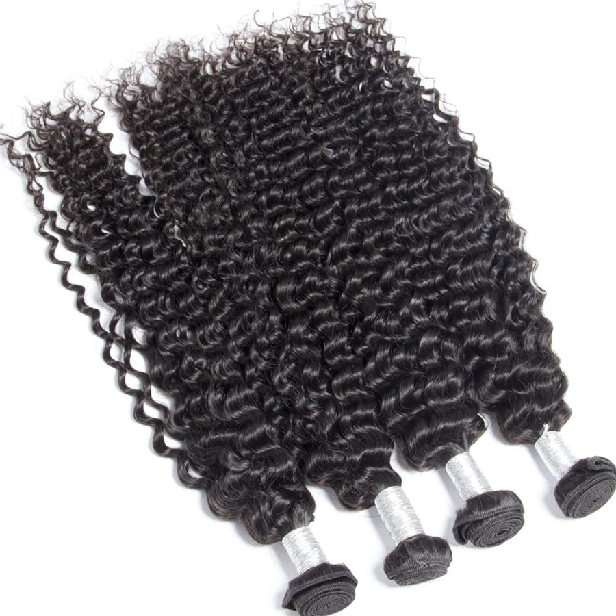 Volys Virgo Malaysian Virgin Remy Curly Weave Human Hair 4 Bundles With Lace Closure For Sale-4 bundles