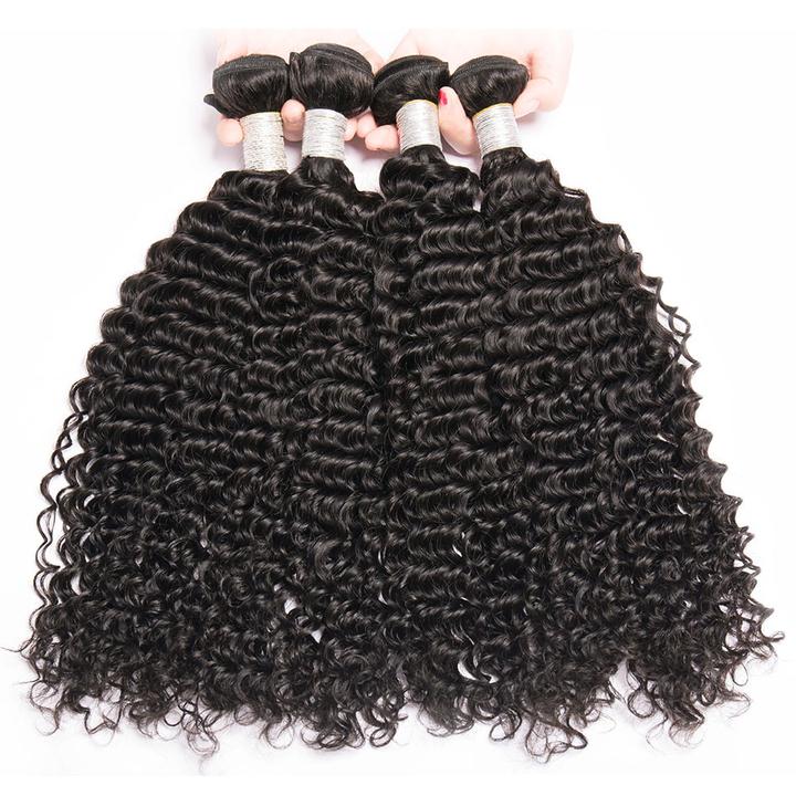 Volysvirgo Virgin Remy Malaysian Curly Hair 3 Bundles With Frontal Closure Online Sales-4 bundles curly hair