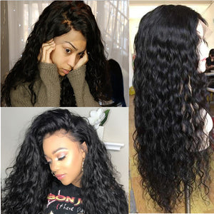 150 Density Malaysian Wet And Wavy Human Hair Wigs Water Wave Lace Front Wigs For Black Women wig show