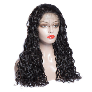 Virgo Hair 180 Density Malaysian Water Wave Human Hair Lace Front Wigs For Women Beach Waves Hairstyles front