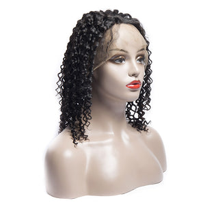 Virgo Hair 130 Density Short Peruvian Curly Bob Wigs Real Remy Human Hair Lace Front Wigs For Black Women Online Sale-front