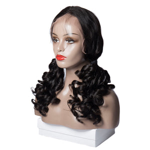 virgo hair 150 Density Real Peruvian Loose Wave Hair Wigs Remy Human Hair Lace Front Wigs For Black Women front hair style