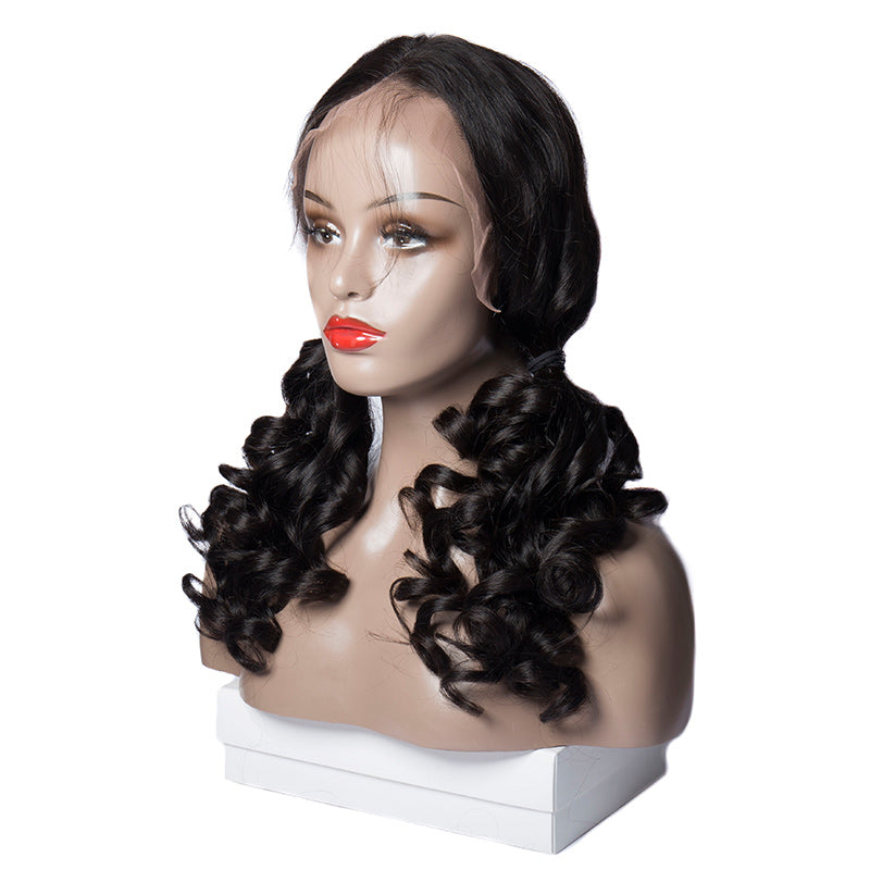 Virgo Hair 180 Density Real Peruvian Remy Human Hair Wigs Loose Wave Lace Front Wigs For Black Women-hair styles