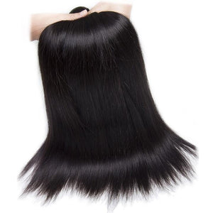 Volys Virgo Malaysian Remy Virgin Straight Human Hair 3 Bundles With 4x4 Lace Closure Deal-hair material