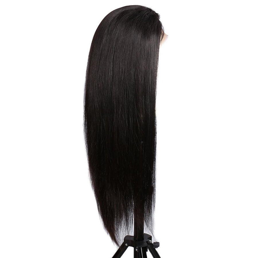 Virgo Hair 180 Density Glueless Full Lace Wigs With Baby Hair Peruvian Straight Virgin Human Hair Wigs For Black Women-model