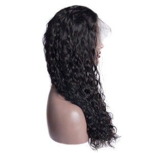 Virgo Hair 150 Density Wet And Wavy 360 Lace Frontal Wigs Peruvian Water Wave Remy Human Hair Wigs For Black Women side show