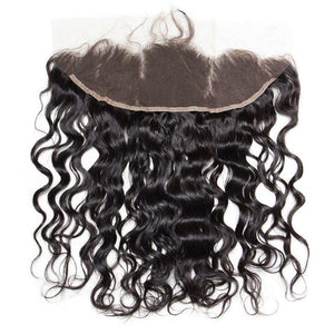 Peruvian Water Wave Pre Plucked Lace Frontal Closure 13x4 Ear To Ear Wet And Wavy Human Hair-lace part show
