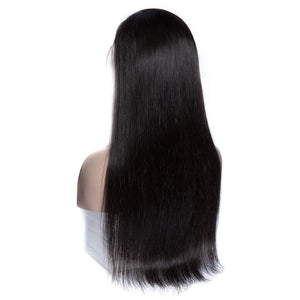 Virgo Hair 180 Density Malaysian Straight 360 Lace Frontal Wigs Virgin Remy Human Hair Lace Front Wigs With Baby Hair for Sale-back