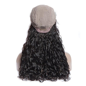 Virgo Hair 180 Density Real Brazilian Remy Human Hair Water Wave Lace Front Wigs For Black Women On Sale cap back