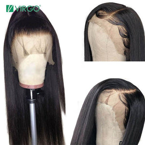 Virgo | 13x6 Transparent Lace Wigs | Human Hair Wigs Brazilian Straight Lace Front Wigs | Black Wigs