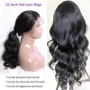 Virgo | 360 Wigs | Brazilian Body Wave 360 Lace Wigs Human Hair | Remy Hair Wigs 10-26 Inch