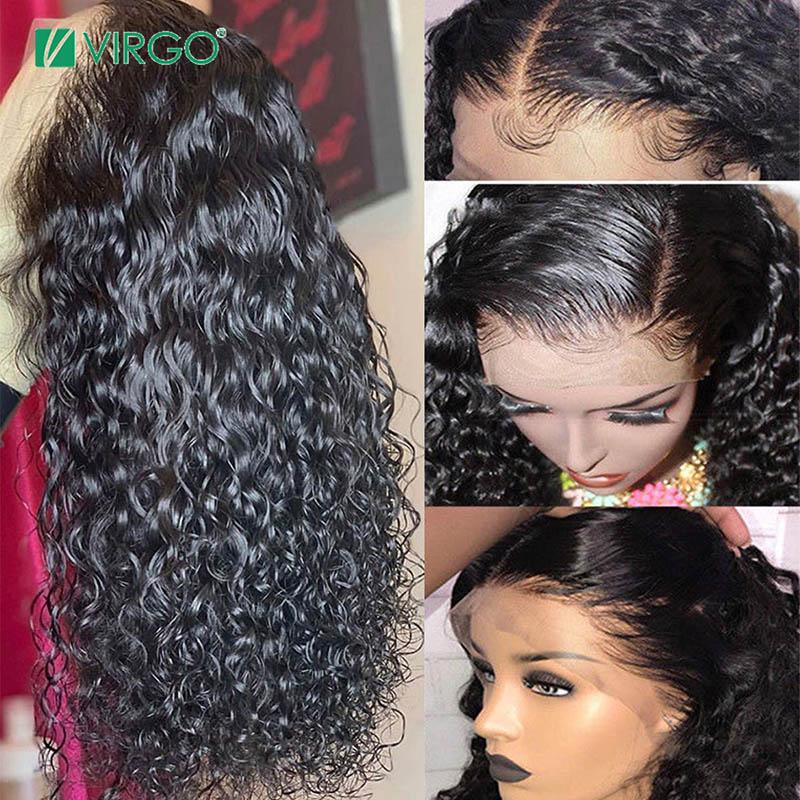 Virgo | Human Hair Wigs | Brazilian Curly Lace Front Wigs | Natural Color Wigs Remy Hair Wigs 10-24 Inch